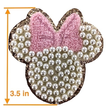 ZOOX Ivory Pearl Varsity Initial Patch Adhesive Sticker