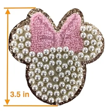 ZOOX Ivory Pearl Varsity Initial Patch Adhesive Sticker