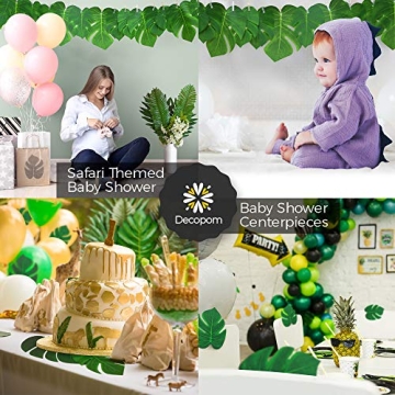 Decopom Tropical Palm Leaves 84PCS for Luau and More