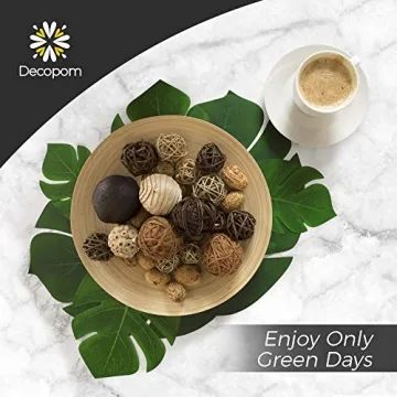 Decopom Tropical Palm Leaves 84PCS for Luau and More