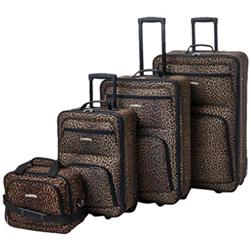 Rockland Jungle Leopard Softside Luggage Set - 4 Pieces