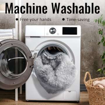 PAGISOFE Abstract Shaggy Machine Washable Area Rug 4' x 6' Plush Soft Fluffy Fuzzy Furry Carpet for ...