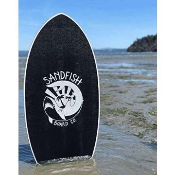 Sandfish Board Co. White Foam Traction Skimboard Cruiser 40, HSF-20-WHI-PRO-40
