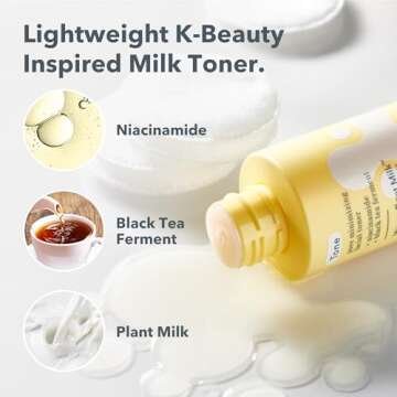 Beekman 1802 Oily + Combination Skin 3-Step Kit - Non-Comedogenic - Travel Size - Cleanses & Improves Skin Barrier - With BioMilk, 1% Heptapeptide & 2% Niacinamide - Good for Sensitive Skin