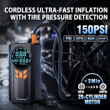 3000A Jump Starter & Air Compressor for Emergencies