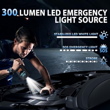 3000A Jump Starter & Air Compressor for Emergencies