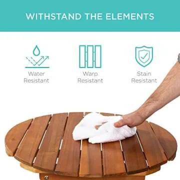 Best Choice Products Acacia Wood Bistro Set for Outdoors