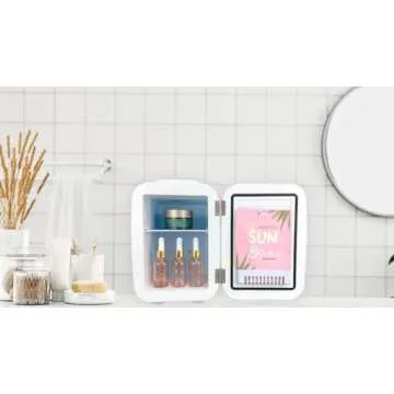Mica Beauty Mini Skincare Fridge - Compact Cooler and Warmer