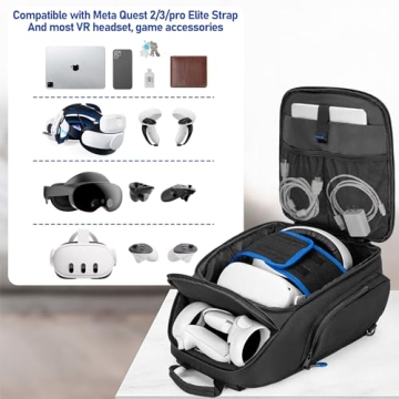 PGmoon Carrying Case for Oculus Meta Quest 3 - Travel Friendly