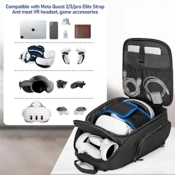 PGmoon Carrying Case for Oculus Meta Quest 3 - Travel Friendly
