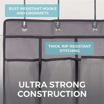 HOME GENIE Hanging Shoe Organizer - Sturdy, Breathable Design