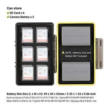 Camera Battery and SD Card Case - Water-Resistant & Shockproof