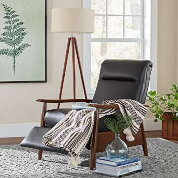 Amazon Brand – Stone & Beam Casual Jagged Global Design Throw Blanket - 60 x 50 Inch, Black / Ivory, Black & Ivory