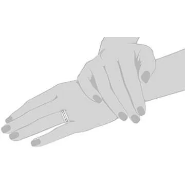 Amazon Essentials Silver Cubic Zirconia Stackable Ring Set