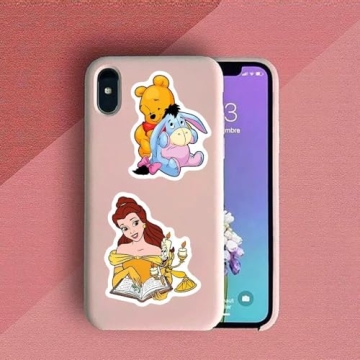 200pcs Kids Disney Princess Cute Cartoon Character Stickers - Movie Decorative Waterproof Stickers f...