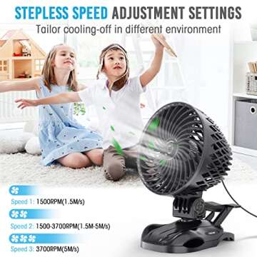 2023 New USB Desk Fan - USB Powered & Adjustable Speed