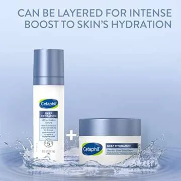 Cetaphil Deep Hydration Fragrance Free 48 Hour Activation Serum, 1 Fl oz, 48Hr Dry Skin Face Moisturizer for Sensitive Skin, With Hyaluronic Acid, Vitamin E & B5, Dermatologist Recommended