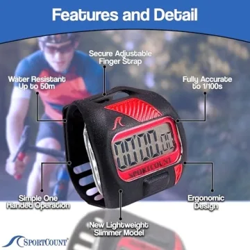 SC SportCount 200 Lap Counter - Waterproof Timer for Athletes