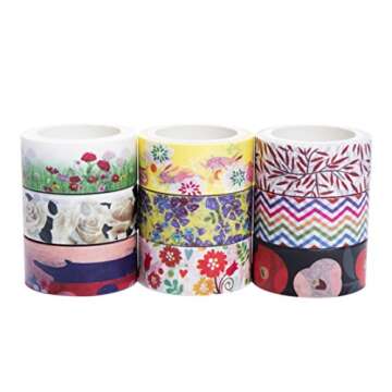 LEOTER Washi Tape Set - 24 Nature-Inspired Designs