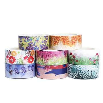 LEOTER Washi Tape Set - 24 Nature-Inspired Designs