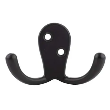 Amazon Basics 5-Pack Durable Zinc Coat Hooks in Black