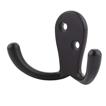 Amazon Basics 5-Pack Durable Zinc Coat Hooks in Black