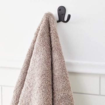 Amazon Basics 5-Pack Durable Zinc Coat Hooks in Black