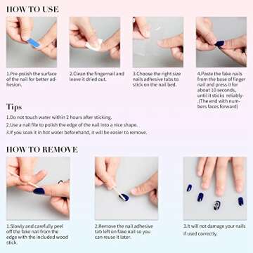 Sun&Beam Nails Handmade Press-on Nails Short Coffin Ballerina Pink White Design False Tips 10Pcs (#112 XS)