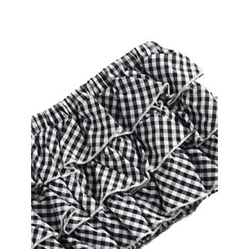 SheIn Women's Casual Sleeveless Layered Top with Shorts Striped Outfits X-Large Black