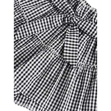 SheIn Women's Casual Sleeveless Layered Top with Shorts Striped Outfits X-Large Black