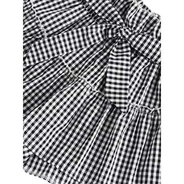 SheIn Women's Casual Sleeveless Layered Top with Shorts Striped Outfits X-Large Black