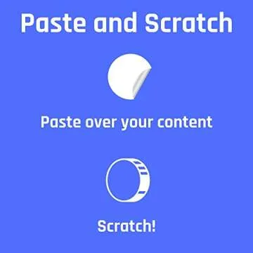 150 Pack 1 Inch Scratch Off Stickers for Fun Projects