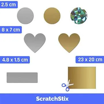 150 Pack 1 Inch Scratch Off Stickers for Fun Projects