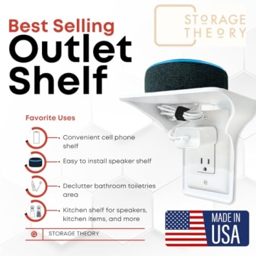 BeraTek Power Perch Outlet Shelf for Smart Devices