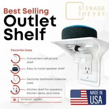 BeraTek Power Perch Outlet Shelf for Smart Devices