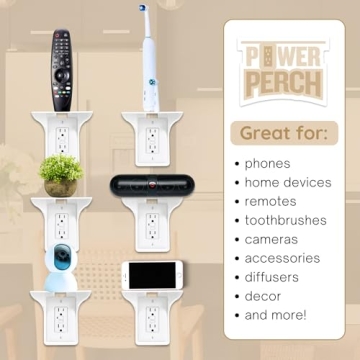 BeraTek Power Perch Outlet Shelf for Smart Devices