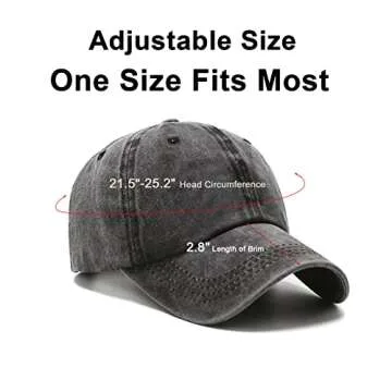 NPJY Vintage Washed Distressed Cotton Dad Hat Baseball Cap Adjustable Trucker Unisex Hats Pink(Washe...