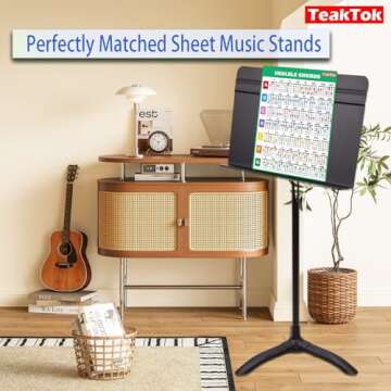 Teaktok 2 Pcs Ukulele Chord Chart Reference Guide, A4 Size