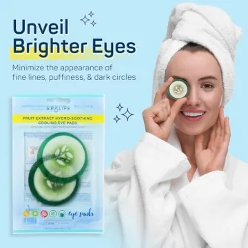 SpaLife Cooling Eye Pads - 48 Cucumber-Infused Pads for Dark Circles