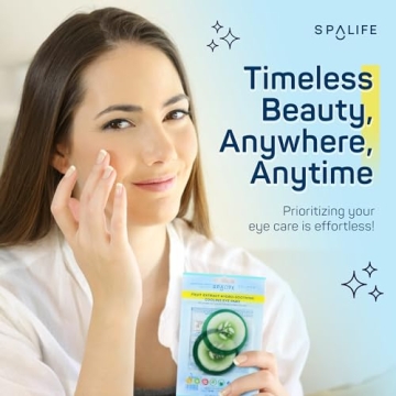 SpaLife Cooling Eye Pads - 48 Cucumber-Infused Pads for Dark Circles