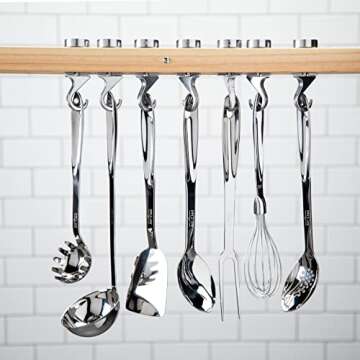 All-Clad Specialty Stainless Steel Kitchen Gadgets Slotted Spoon Kitchen Tools, Kitchen Hacks Silver