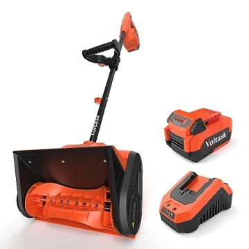 VOLTASK Cordless Snow Shovel - Battery Powered Snow Blower