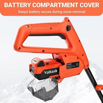 VOLTASK Cordless Snow Shovel - Battery Powered Snow Blower