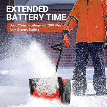 VOLTASK Cordless Snow Shovel - Battery Powered Snow Blower