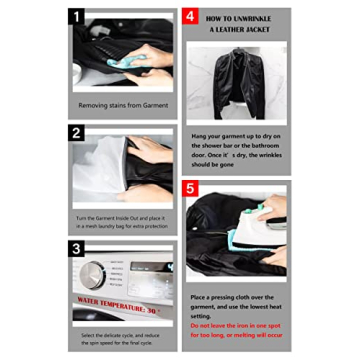 RISISSIDA Women's Faux Leather Fur Lined Winter Coat