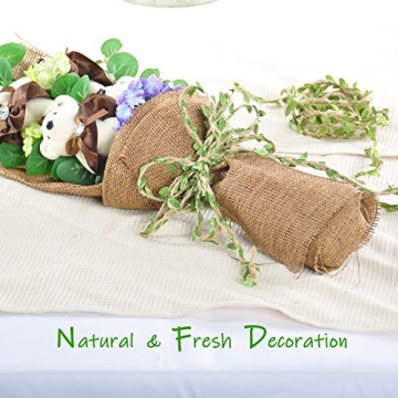 Naidiler 196 Ft Versatile Burlap Leaf Ribbon