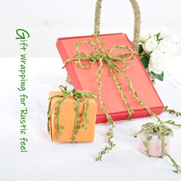 Naidiler 196 Ft Versatile Burlap Leaf Ribbon