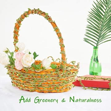 Naidiler 196 Ft Versatile Burlap Leaf Ribbon