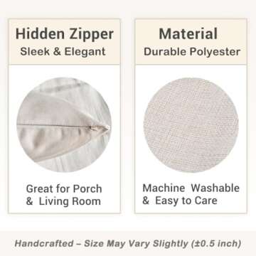 HERHOME Vintage Floral Block Print Decorative Throw Pillow Covers 18x18 Inch Set of 2 Green Outdoor Cottage Spring Summer Decor Cushion Cases Country Decorations for Home Room Couch