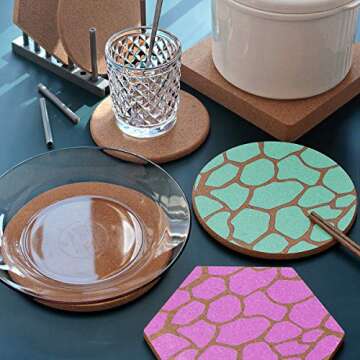 CINPIUK 9PCS Animal Print Cookie Stencils for Cake Painting, Safari Animal Print Airbrush Stencil In...